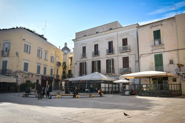 Bari Italien Februari 2019 Utsikt Över Piazza Del Mercantile Gamla — Stockfoto