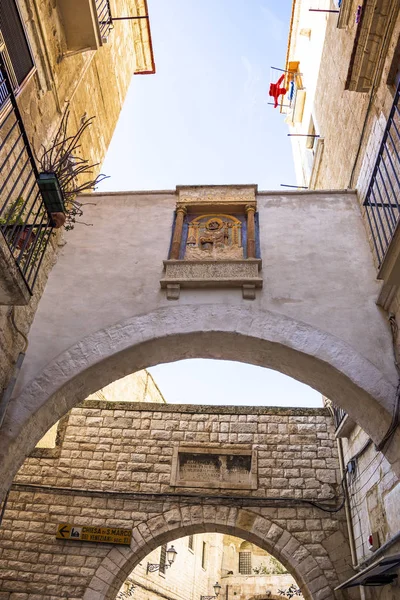 Bari Italia Febrero 2019 Arco Arquitectura Casco Antiguo Bari Región — Foto de Stock