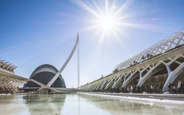 Valencia Spanyolország November 2016 Gyönyörű Félgömb Szerkezete Város Művészeti Tudományos — Stock Fotó