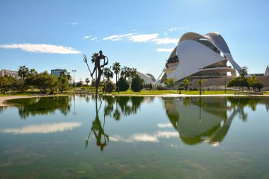 Valencia şehrinde güzel şehir manzarası, İspanya