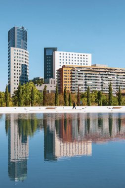 Valencia şehrinde güzel şehir manzarası, İspanya