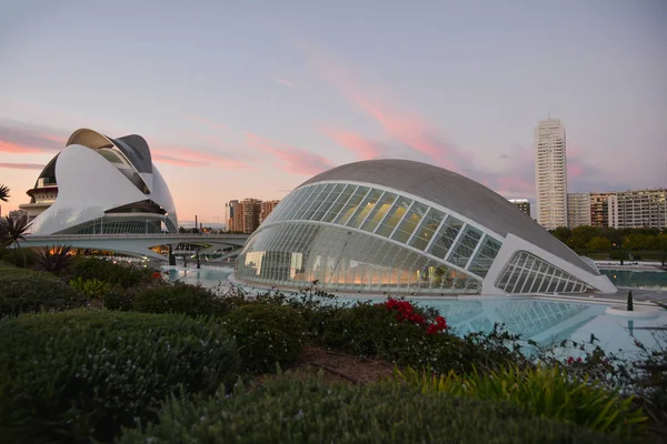 Valencia Spain Ноября 2016 Года Мбаппе Вид Закат Города Искусств — стоковое фото