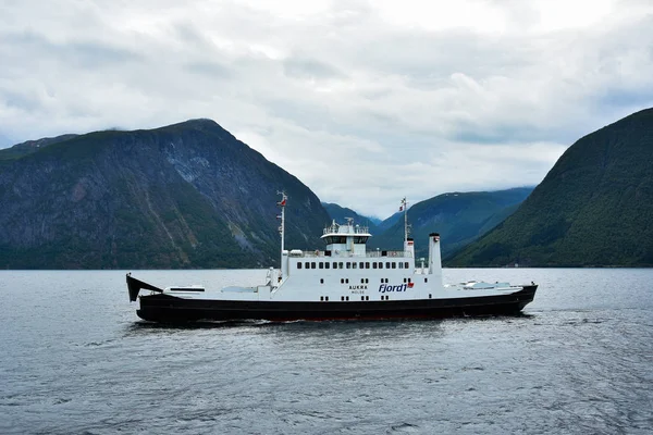 Amazing Blue Landscape Fjord1 Ferry Transportation Dalsfjord Norway — Stok fotoğraf