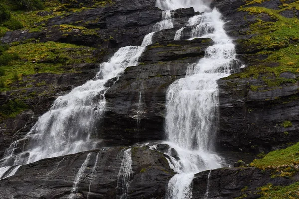 Las Siete Hermanas Cascada Única Geirangerfjord Seens Por Viaje Barco — Foto de Stock