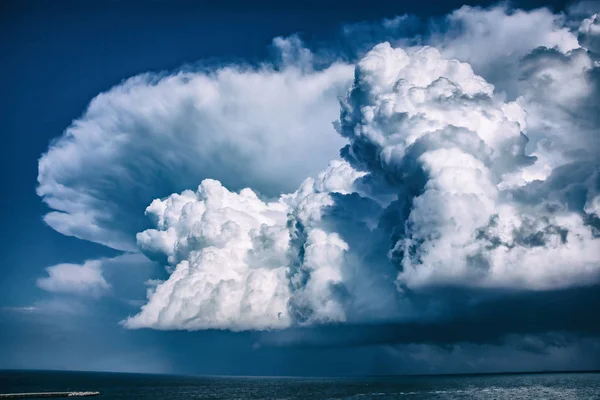 Huge stormy clouds over Black sea coast , Romania