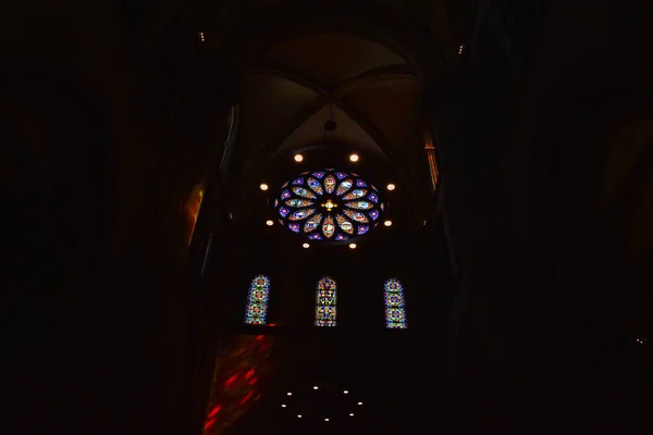 Geneva Suíça Agosto 2019 Interior Catedral São Pedro Genebra Suíça — Fotografia de Stock