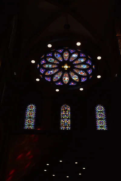 Geneva Suíça Agosto 2019 Interior Catedral São Pedro Genebra Suíça — Fotografia de Stock