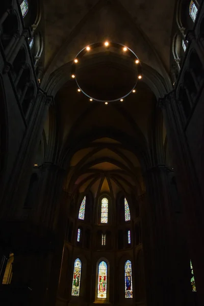 Geneva Suíça Agosto 2019 Interior Catedral São Pedro Genebra Suíça — Fotografia de Stock