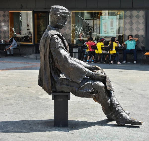 Genève Zwitserland Augustus 2019 Brons Standbeeld Het Centrum Van Genève — Stockfoto