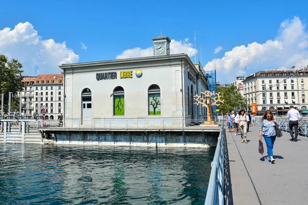 Geneva Svizzera Agosto 2019 Veduta Dell Edificio Cite Temps Centro — Foto Stock