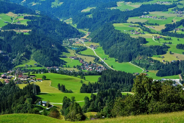 Schöne Aussicht Vom Hohen Salvenberg Teil Der Kitzbüheler Alpen Österreich — Stockfoto