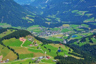 Beautiful view from Hohe Salve mountain , part of the Kitzbuhel Alps, Austria clipart