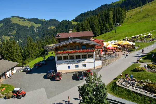 Hochsoell Tyrolen Österrike Augusti 2016 Hochsoll Pension Hjärtat Witches Water — Stockfoto