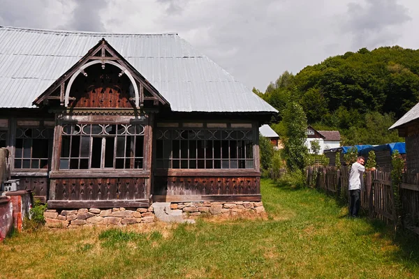Moisei Maramures Romania August 2020 Traditional Old Wooden House Moisei — Stock Photo, Image