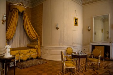 Varşova, Polonya - 28 Haziran 2018. 1681-1696 yılları arasında Kral III. Jan Sobieski için inşa edilen Wilanow Kraliyet Sarayı 'nın içinde..