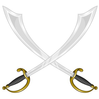 X 'te iki korsan kılıcı tasarımı