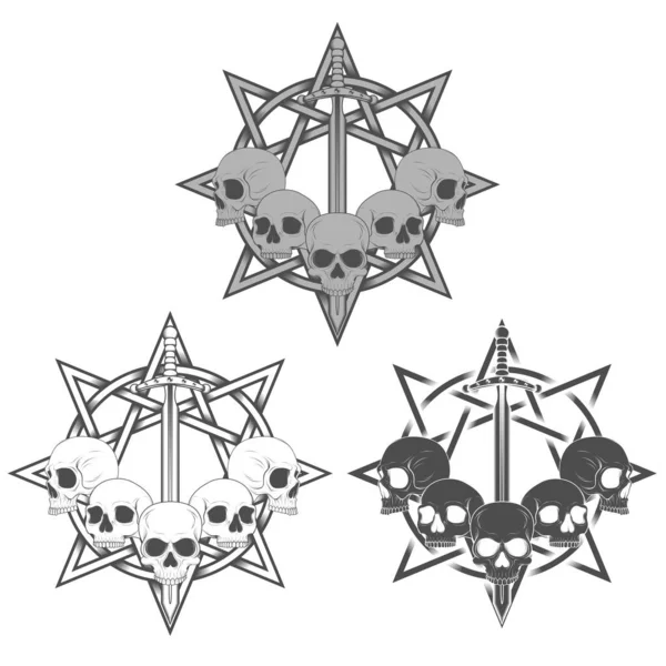 Conception Vectorielle Rubans Noirs Blancs — Image vectorielle