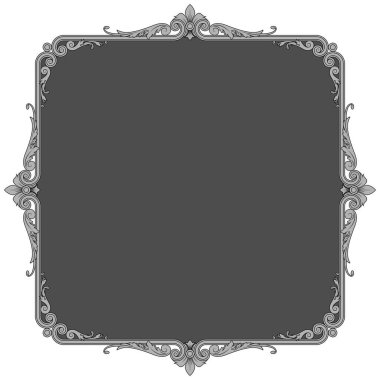 Viktorya Dönemi Dekorasyonlu Resim Çerçevesi, Çiçek, Bitki ve Elmas Dekorasyonu