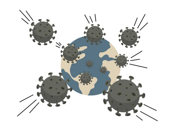Coronavirus 2019 - nCoV Illustration vectorielle. Nouveau logo coronavirus 2019 — Image vectorielle