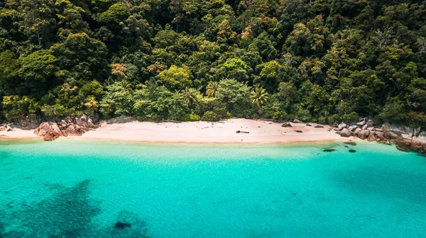 马来西亚美丽的永久性岛屿的空中景观 Pulau Besar — 图库照片