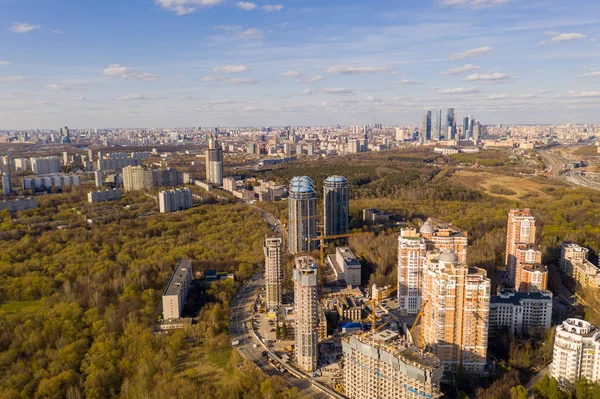 Viste Panoramiche Degli Incroci Stradali Incroci Autostrade Liberati Quadrocopter — Foto Stock