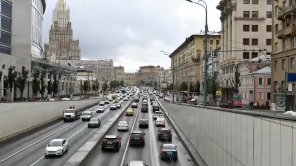 Vista Panoramica Grattacieli Vicino All Infrastruttura Sottostante Una Grande Città — Video Stock