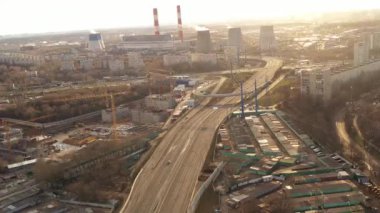 İHA 'dan kaldırılan yol ve otoyolların panoramik görüntüsü