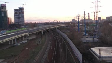 İHA 'dan kaldırılan yol ve otoyolların panoramik görüntüsü
