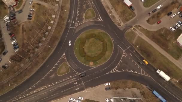 Vista Panoramica Degli Svincoli Stradali Autostrade Rimosse Dal Drone — Video Stock