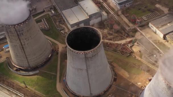 Panoramisch Uitzicht Een Grote Stad Gefilmd Vanaf Een Drone — Stockvideo