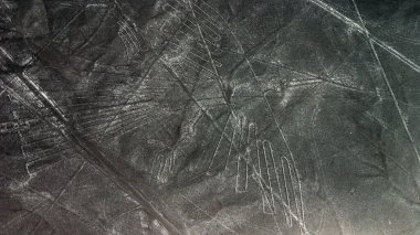 Gizemli Nazca Çölü 'nde gizemli dev taşlıklar.