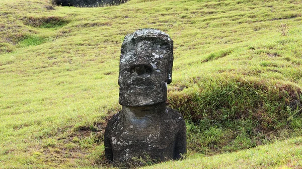 Esculturas Gigantes Piedra Una Isla Lejana Océano — Foto de Stock