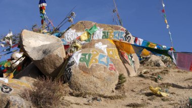 Tibet 'in Alp Budist tapınakları ve kaleleri