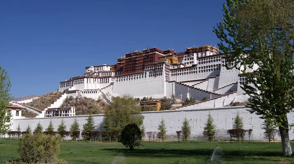 Antike Alpenbuddhistische Tempel Und Festungen Tibet — Stockfoto