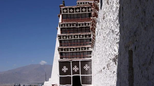 Templos Antigos Budistas Alpinos Fortalezas Tibete — Fotografia de Stock