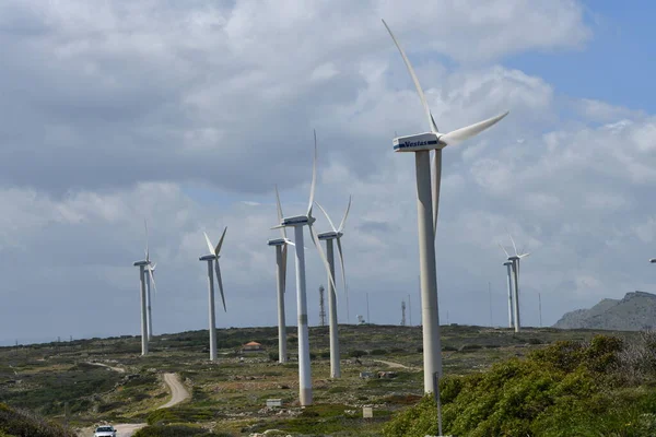 Windmill Hill Background Sea Sky — Stock Photo, Image