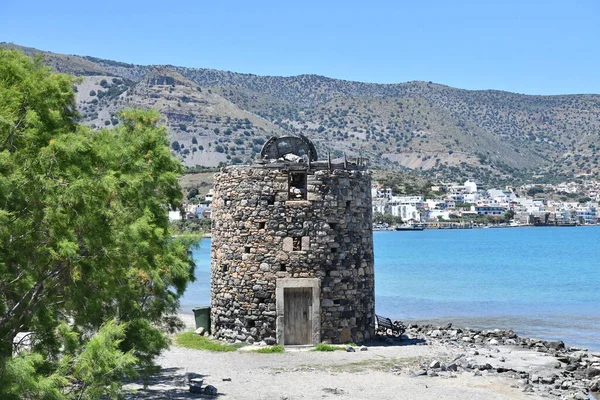 Proud Ruins Ancient Mills Sea Island — Stock Photo, Image