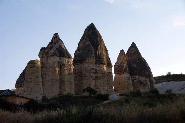 unreal fabulous mountains and rocks in the landscapes of Cappadocia
