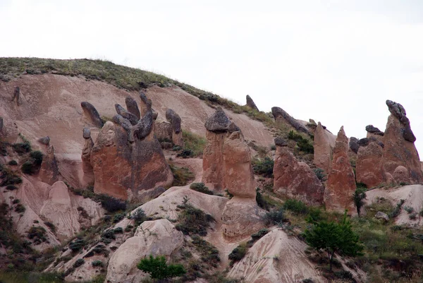 Montagnes Rochers Fabuleux Irréels Dans Les Paysages Cappadoce — Photo