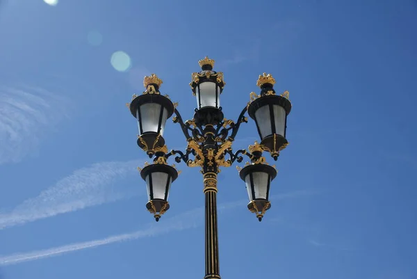 vintage street lamps as a decoration of houses