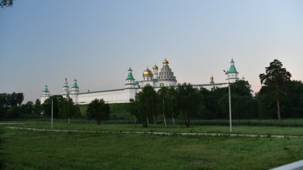 Panoramablick Auf Die Klostermühle Morgengrauen Gefilmt Von Einer Drohne — Stockvideo