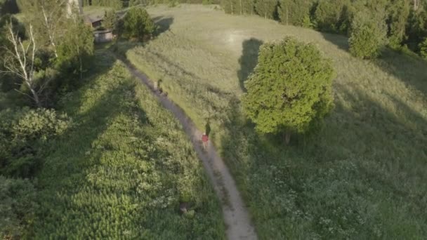 Vista Panorâmica Moinho Mosteiro Amanhecer Filmado Partir Drone — Vídeo de Stock