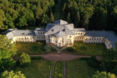 Ormanın geçmişi ve insansız hava aracından alınan nehir.