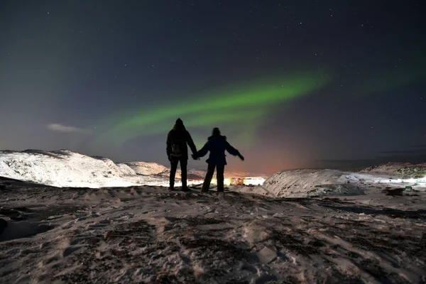 Mesmerizing Harsh Winter Landscapes Arctic Inpolar Night — Stock Photo, Image