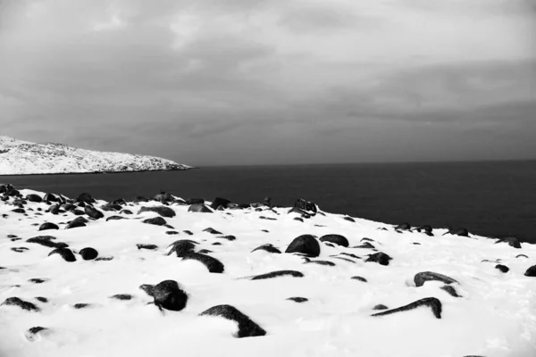 Μαγευτικά Τραχιά Χειμερινά Τοπία Της Αρκτικής — Φωτογραφία Αρχείου