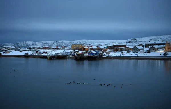 北極の冬に失われた船の墓地 — ストック写真