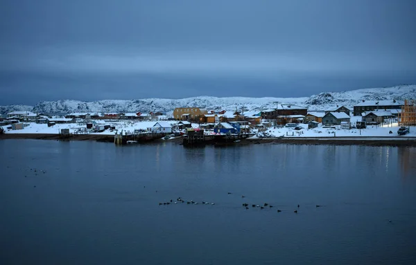 Cemitério Navios Perdidos Baía Inverno Ártico — Fotografia de Stock