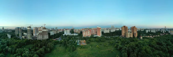 Vue Panoramique Sur Grande Ville Filmée Partir Drone — Photo