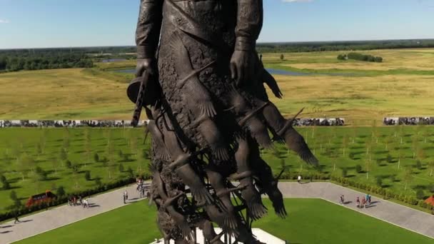 Monument Den Afdøde Soldat Hvis Svaner Tager Til Himlen Dedikeret – Stock-video