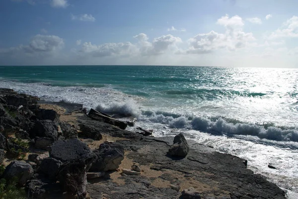 Costas Salvajes Una Isla Desierta Caribe — Foto de Stock